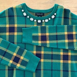 Rachel Zoe's tartan sweater